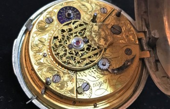 Карманные антикварные серебряные часы с репетиром для России Нортон Eardley Norton