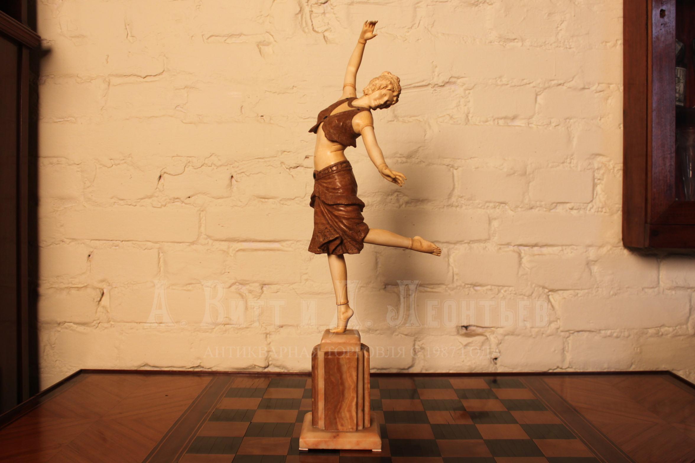 Танцовщица мрамор слоновая кость скульптура
