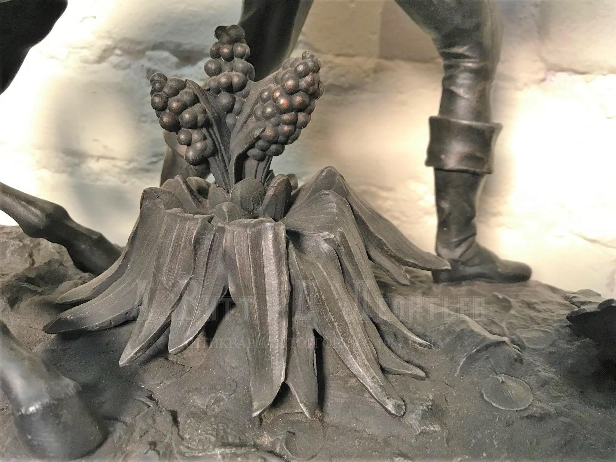 Жокей и жеребец антикварная скульптура скаковая лошадь скачки
