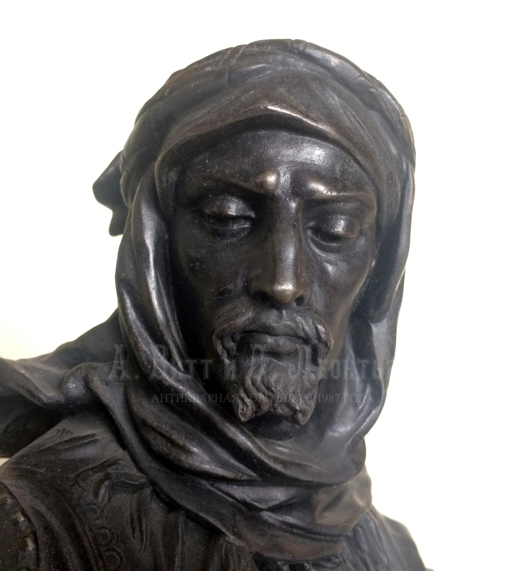 Антикварная скульптура Арабский охотник - Emile GUILLEMIN