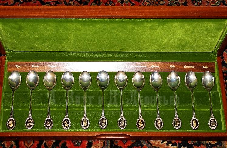 Подарочный набор серебряных ложек