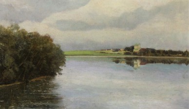 Русская речка - картина конца 19 века