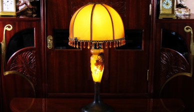 Антикварная настольная лампа - Daum, Nancy