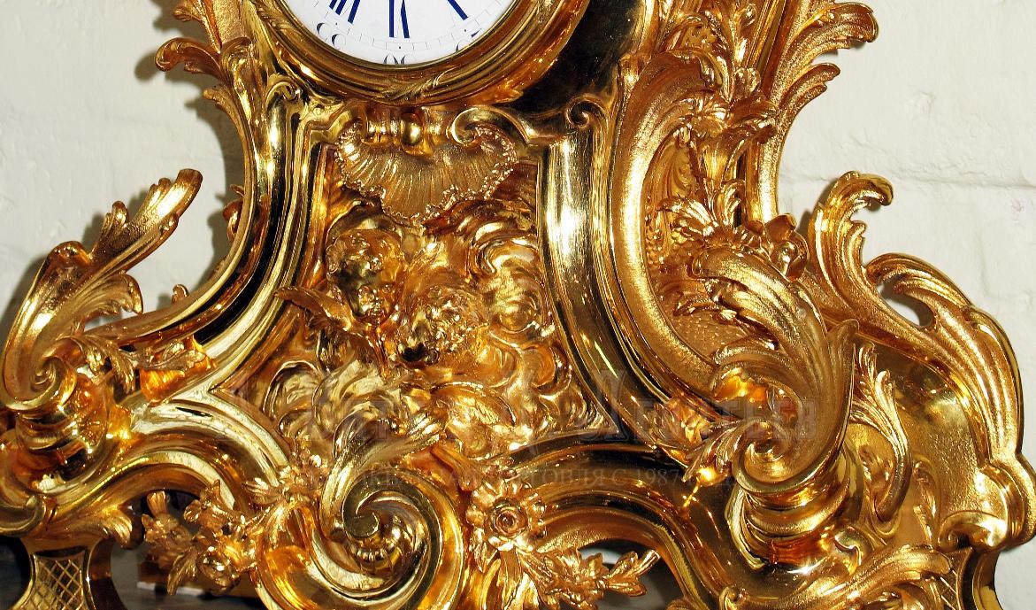Триумф любви - Антикварные каминные часы с канделябрами