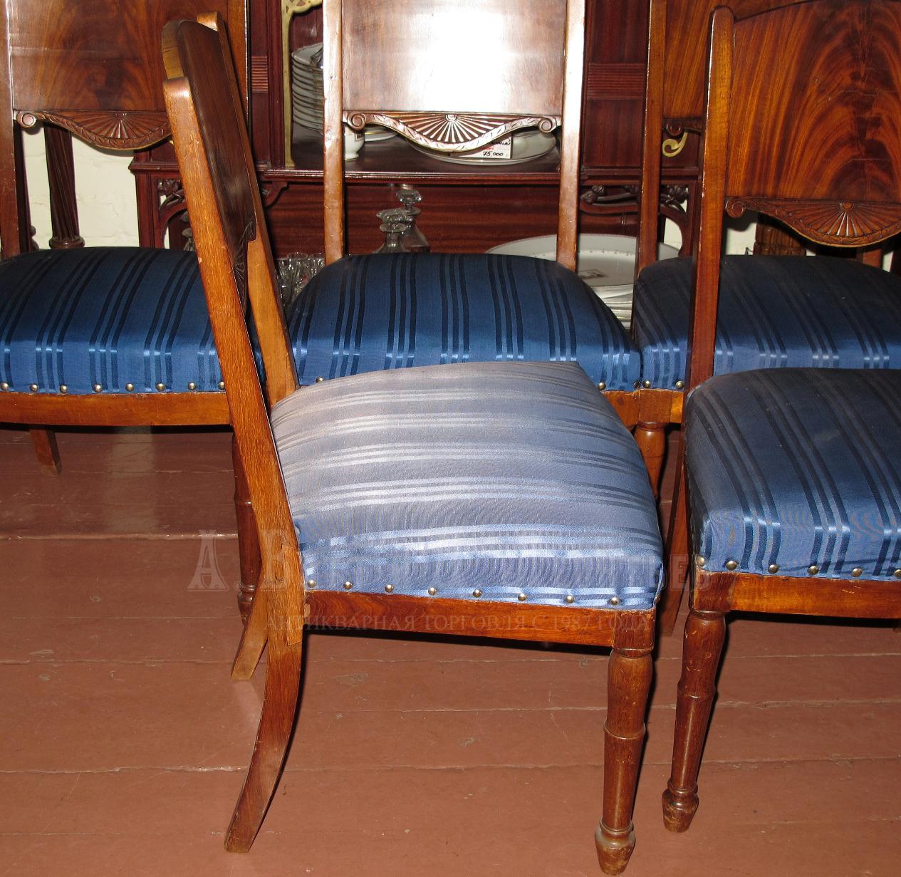 Антикварные русские стулья в стиле АМПИР 6 штук