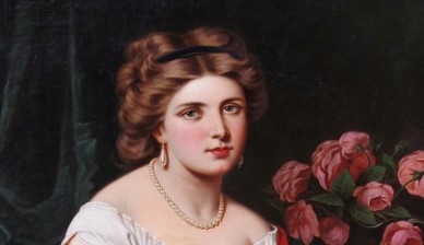 Портрет молодой женщины - E. Mannsfeld
