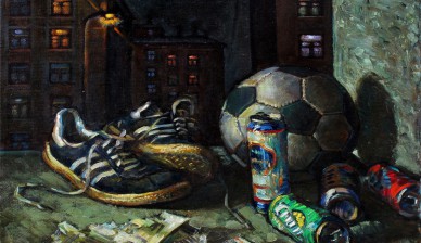 Натюрморт с футбольным мячом - Попов Александр Борисович