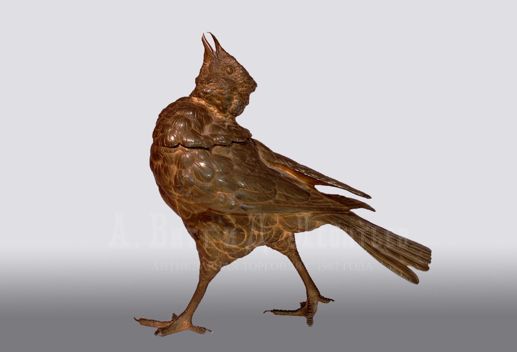 бронзовая птица чернильница