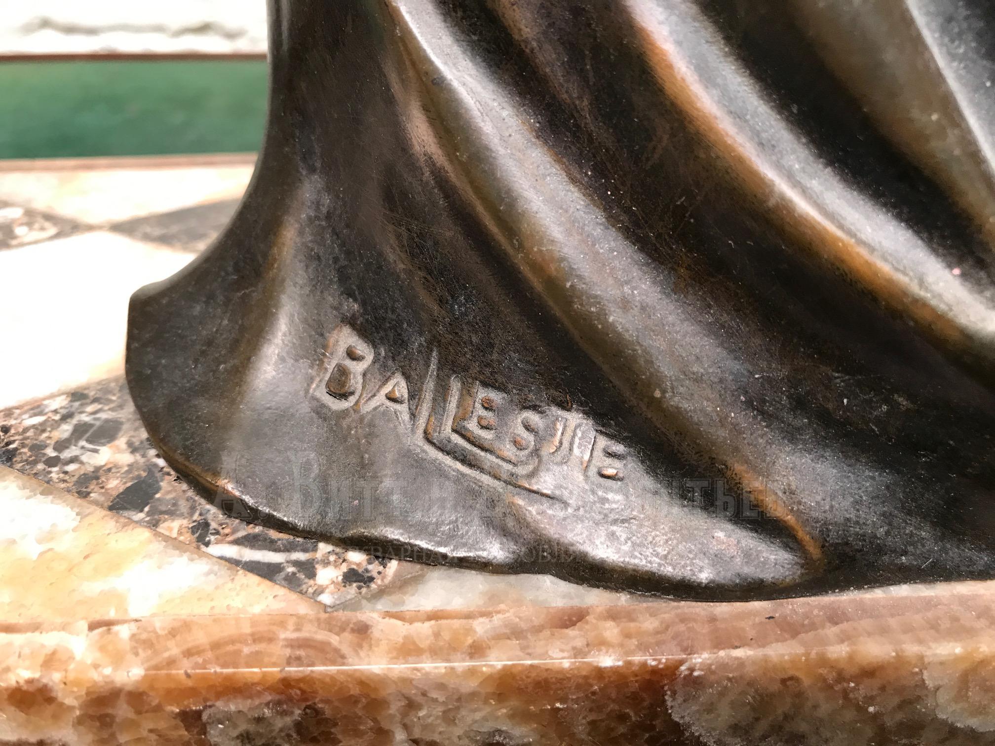 Скульптура Ар Деко Дама с борзыми собаками - Balleste