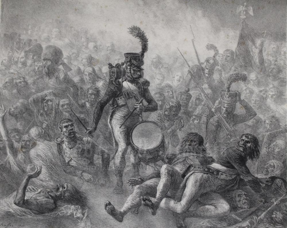 Гренадер-барабанщик Georges Omerth бронзовый антикварный солдат